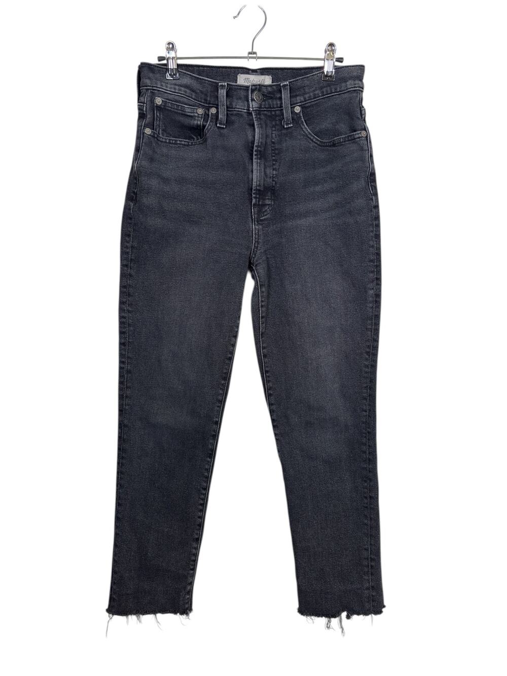 Madewell Jeans Womens 27 Black Lunar Wash Perfect Vintage High Rise Straight Leg